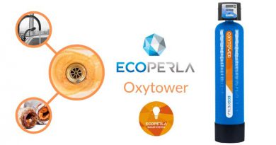 Ecoperla Oxytower – niezwykła nowość do usuwania żelaza i manganu odżelaziacz i odmanganiacz Ecoperla Oxytower z komorą sprężonego powietrza