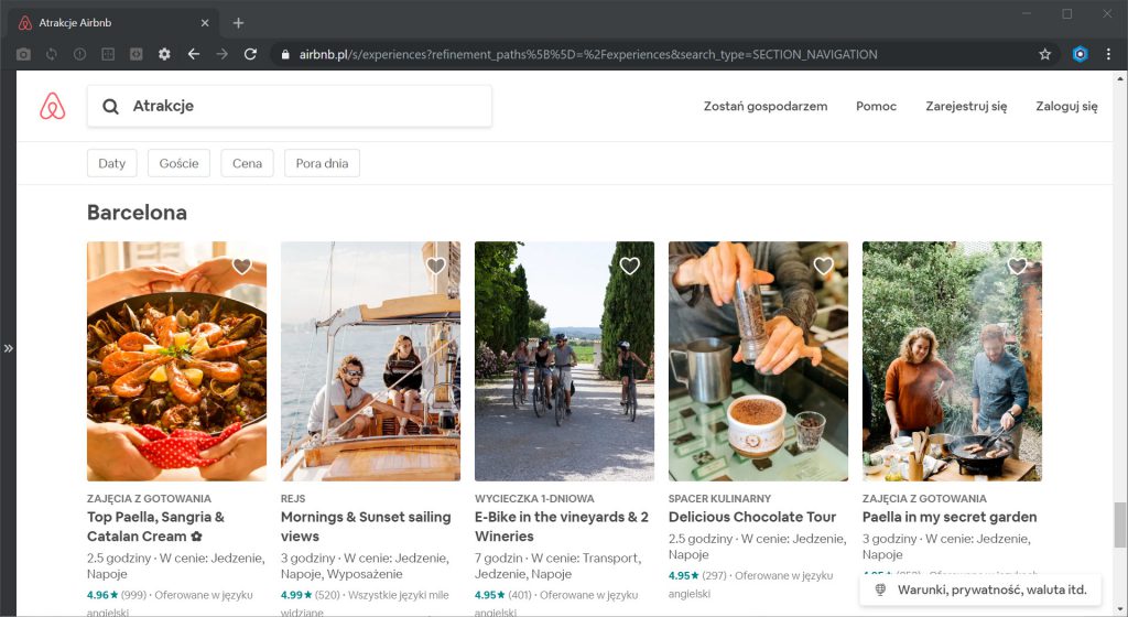 Airbnb atrakcje Barcelona