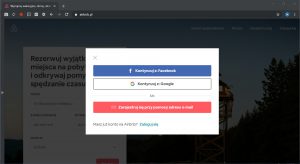 Rejestracja na platformie Airbnb